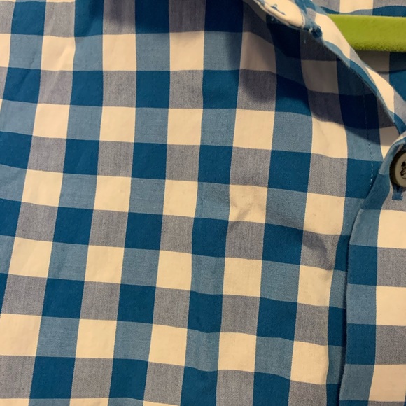 Men’s blue/white gingham plaid shirt - Picture 3 of 5